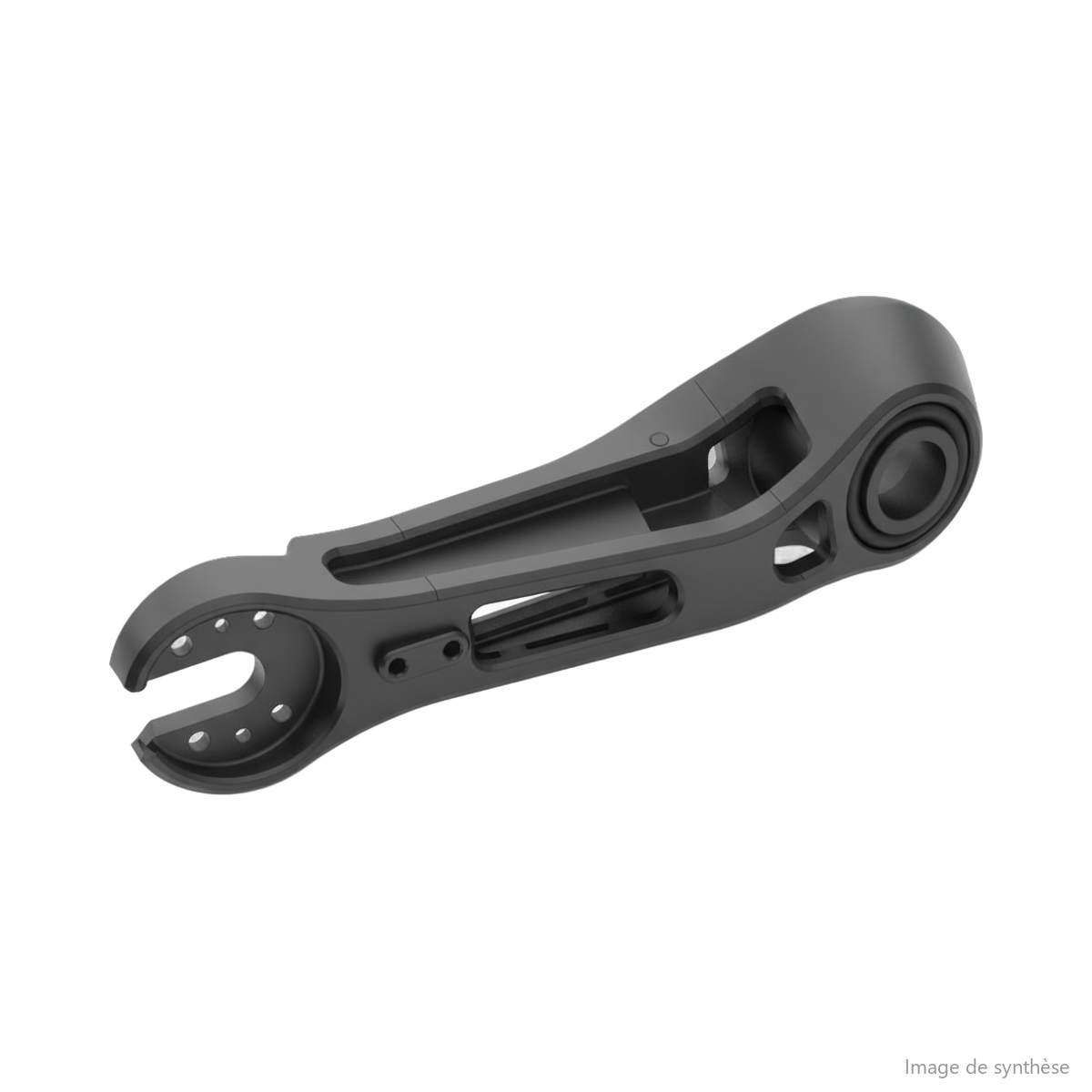 Schéma technique d'un bras de suspension arrière droit pour trottinette électrique Rovoron S7