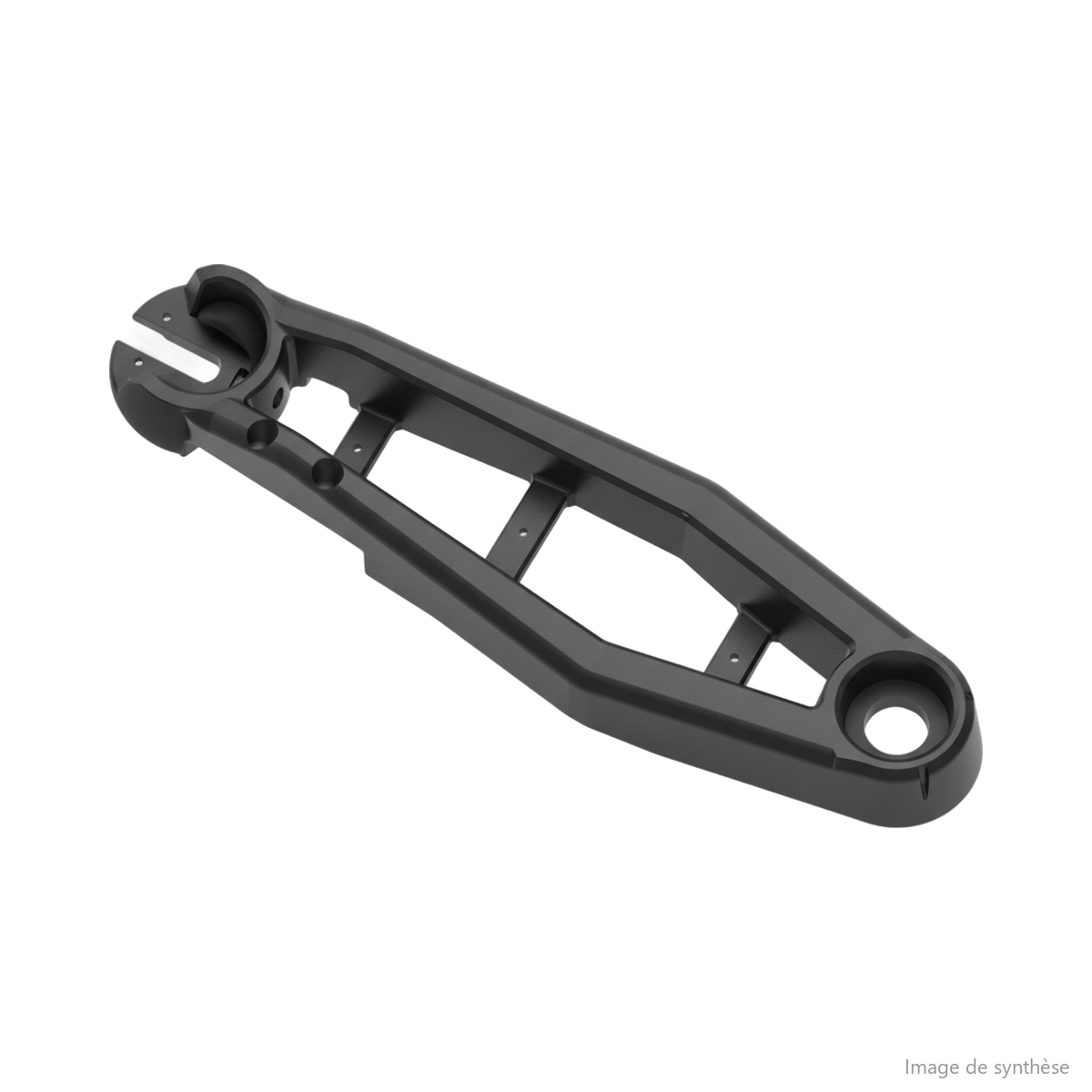 Schéma technique d'un bras de suspension avant droit pour trottinette électrique Dualtron City