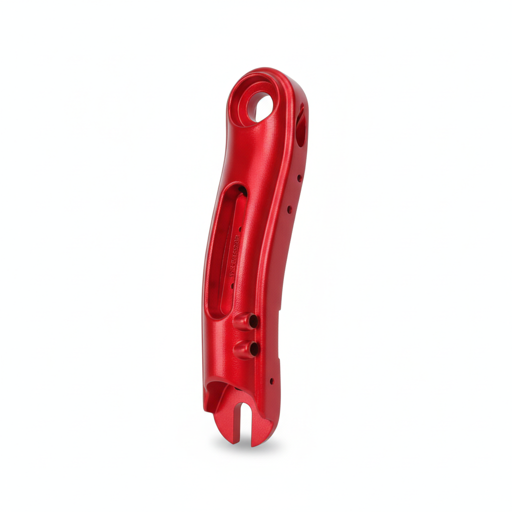bras de suspension avant droit rouge pour trottinette electrique dualtron achilleus