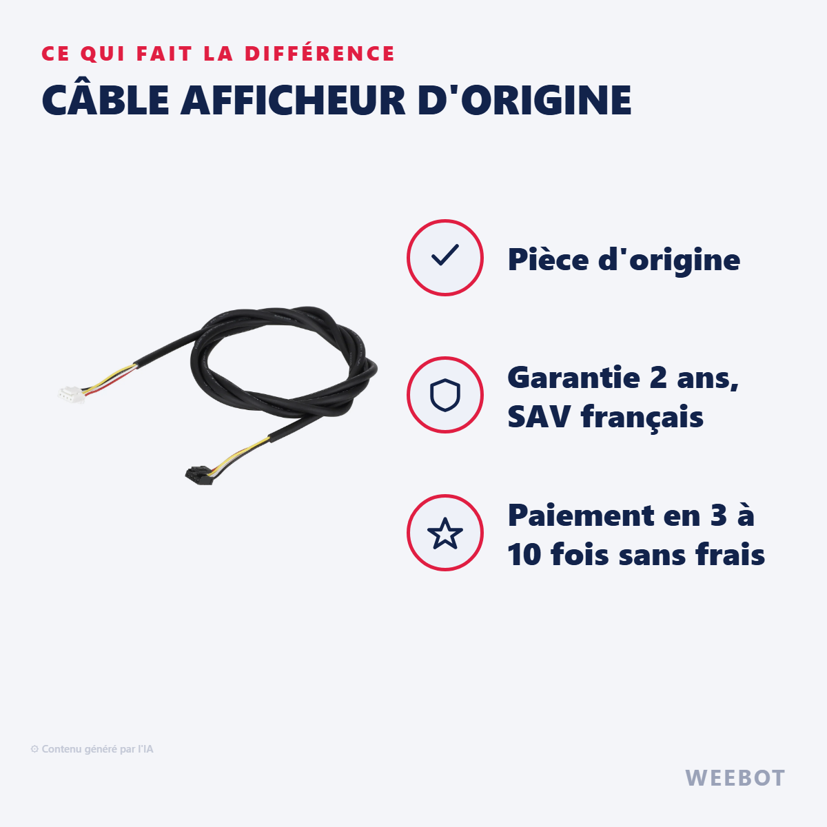 Câble Afficheur d'Origine : les points forts