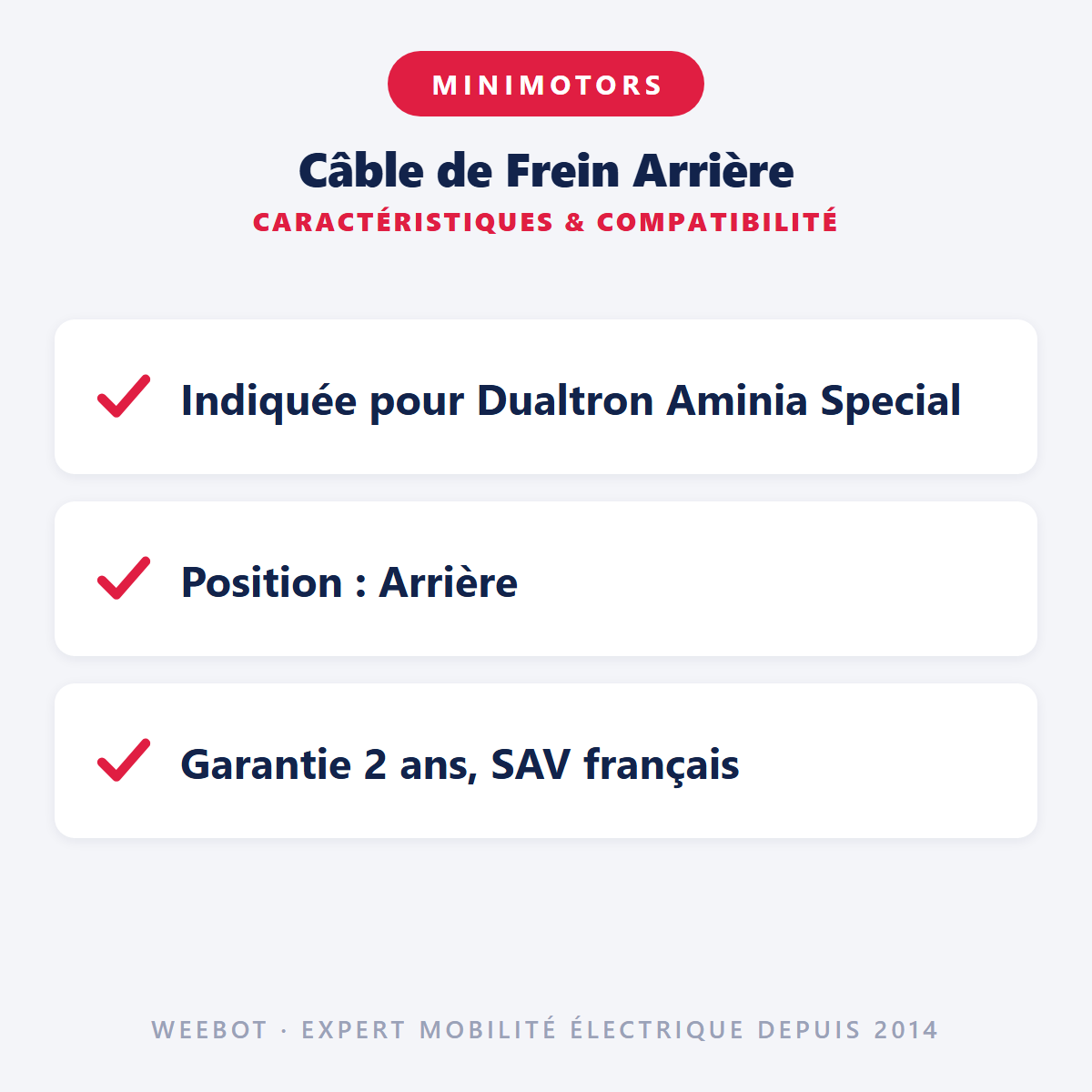 Câble de Frein Arrière : caractéristiques et compatibilité
