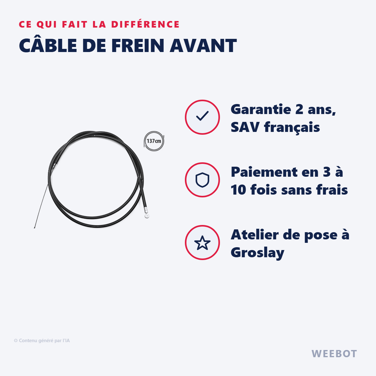 Câble de Frein Avant : les points forts