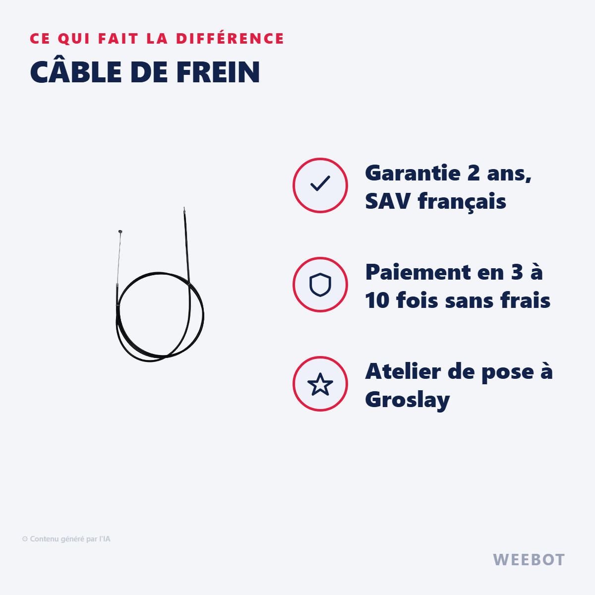 Câble de Frein : les points forts