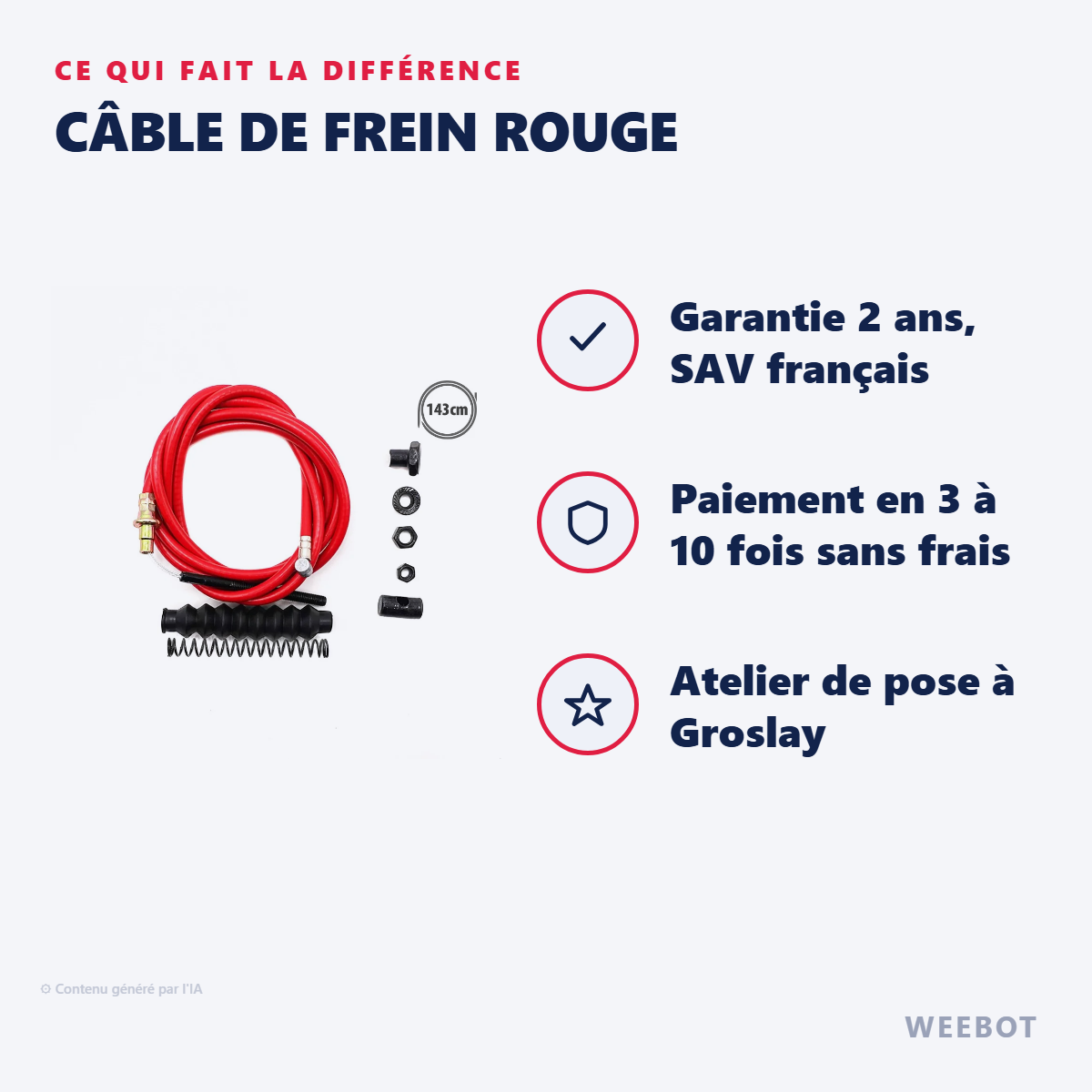 Câble de Frein Rouge : les points forts