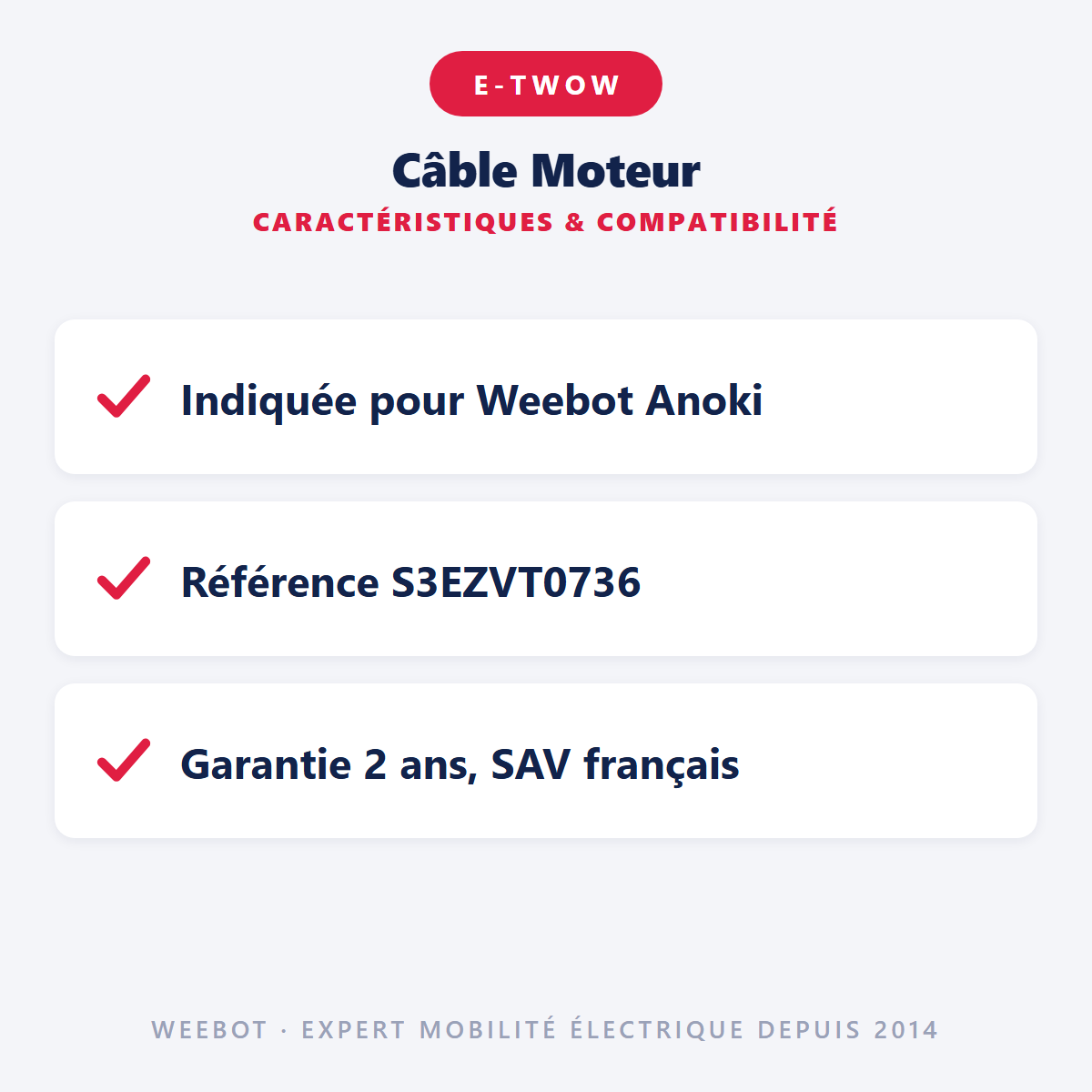 Câble Moteur : caractéristiques et compatibilité