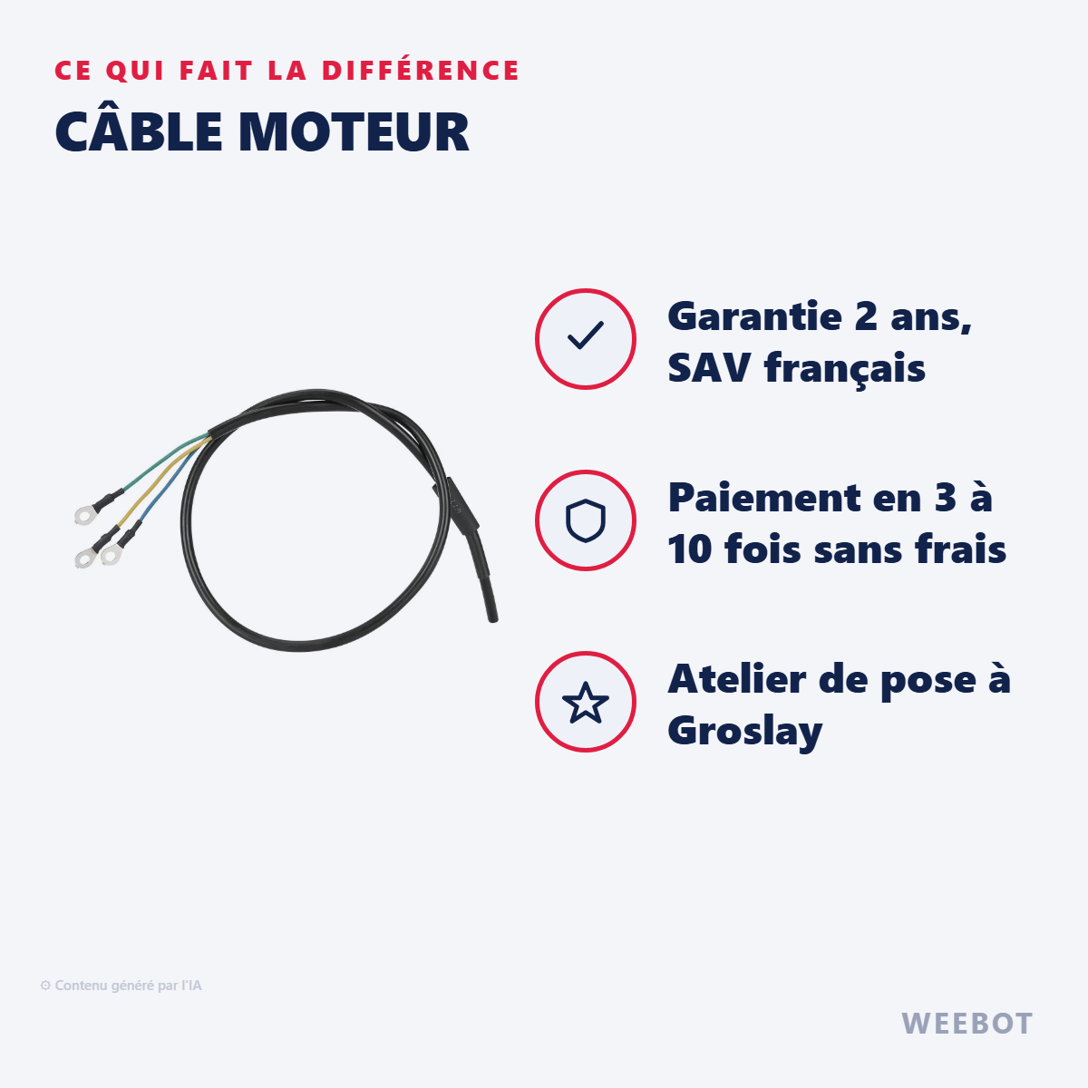 Câble Moteur : les points forts