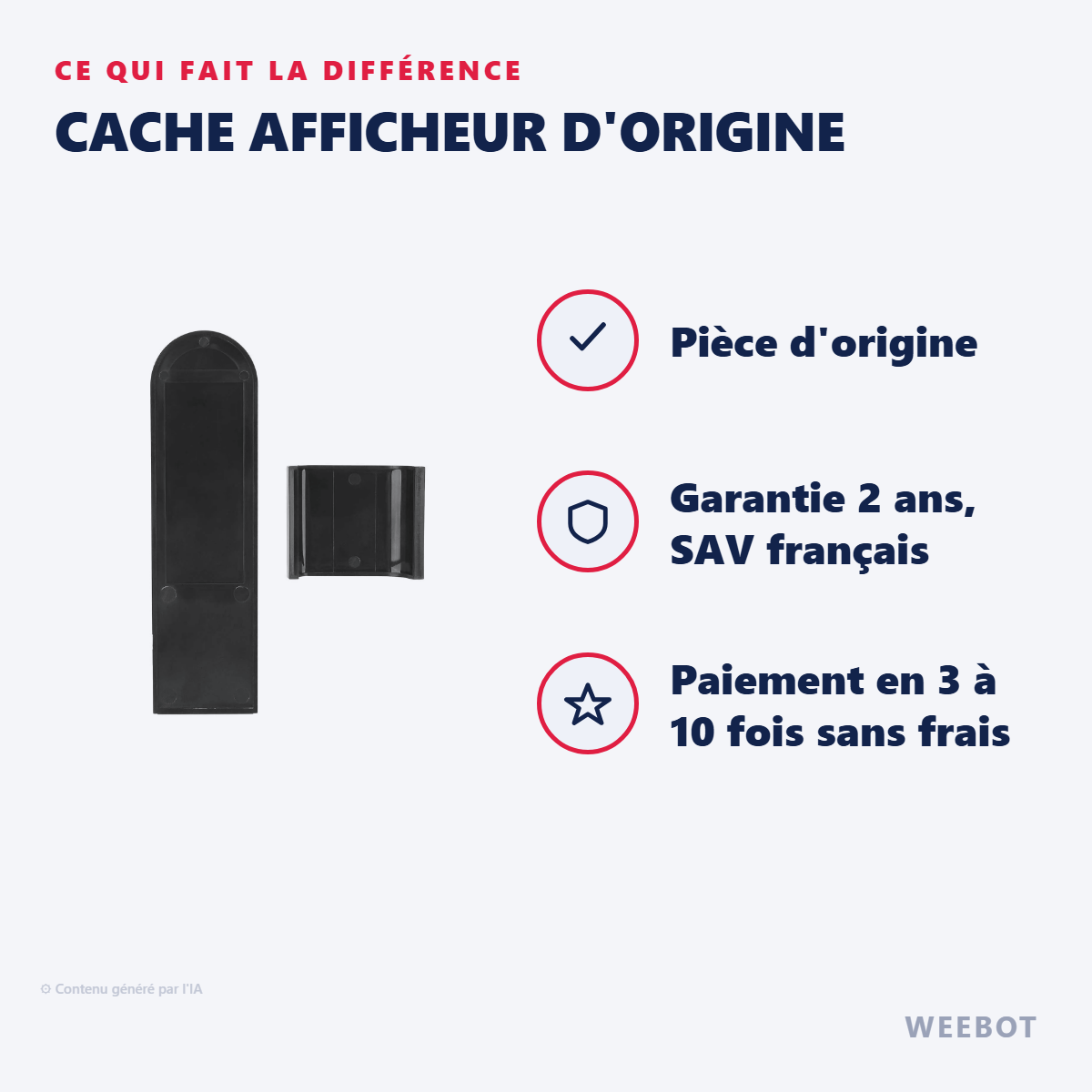 Cache Afficheur d'Origine : les points forts