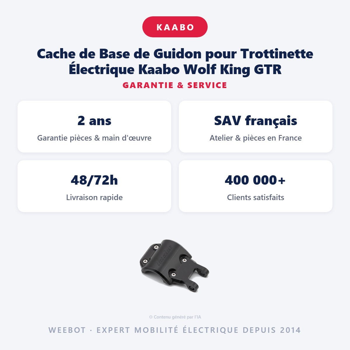 Cache de Base de Guidon pour Trottinette Électrique Kaabo Wolf King GTR - Weebot