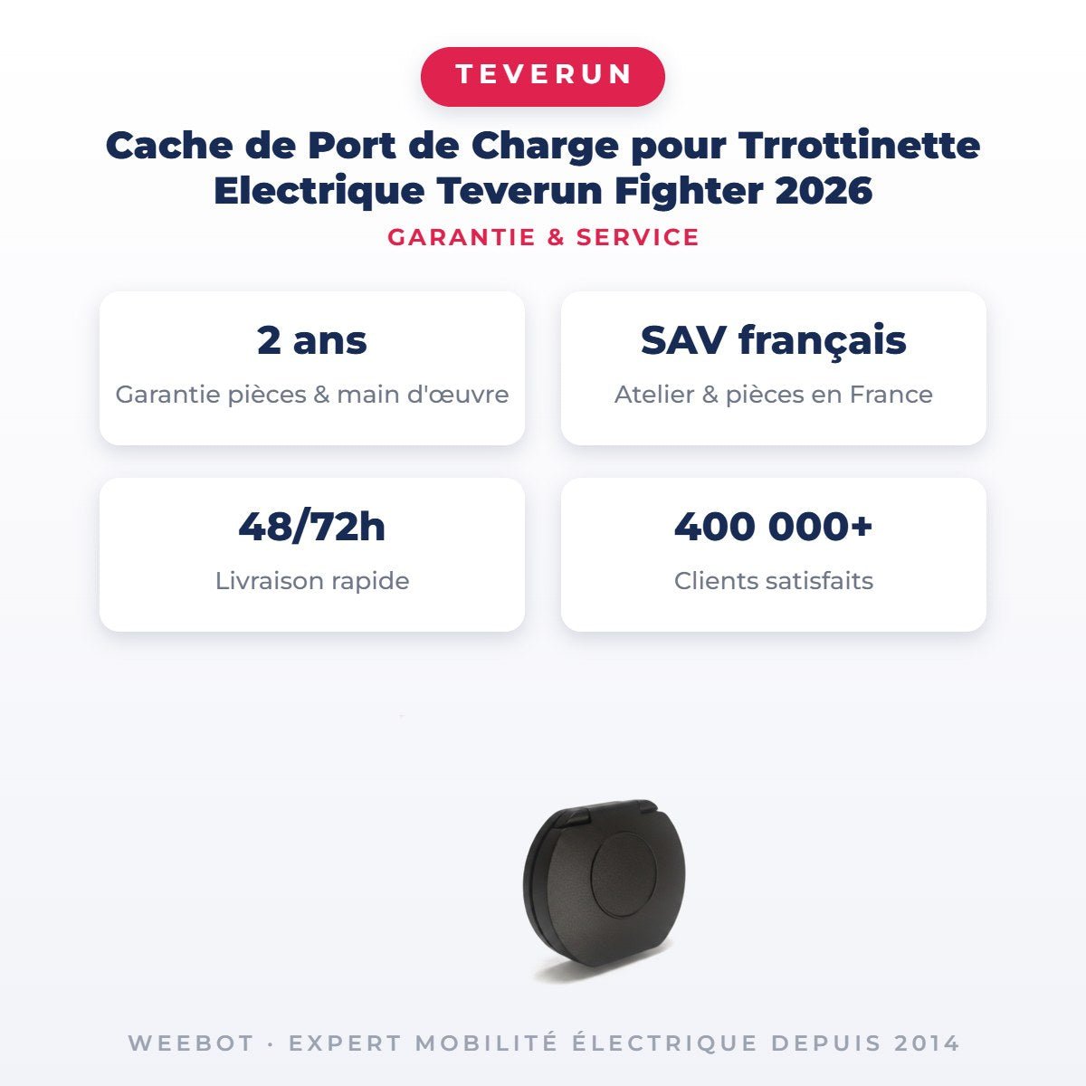 Cache de Port de Charge pour Trrottinette Electrique Teverun Fighter 2026 - Weebot
