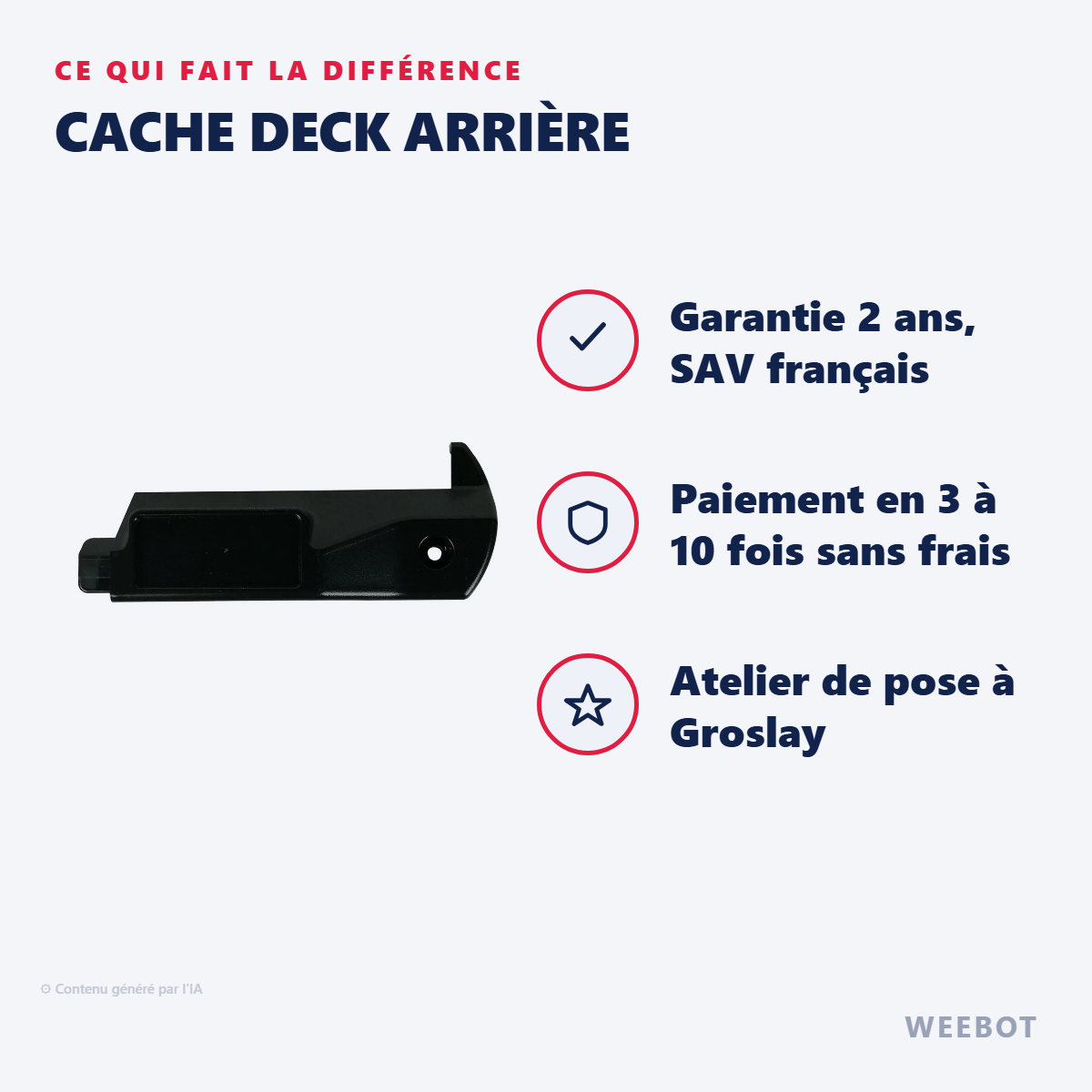 Cache Deck Arrière : les points forts