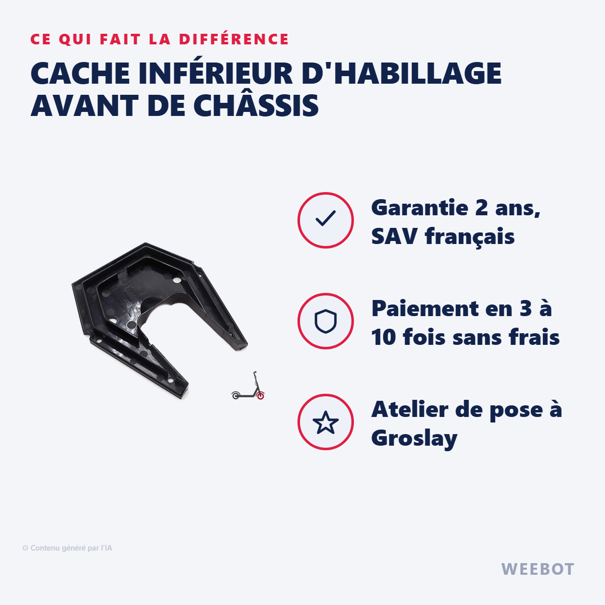 Cache Inférieur d'Habillage Avant de Châssis : les points forts