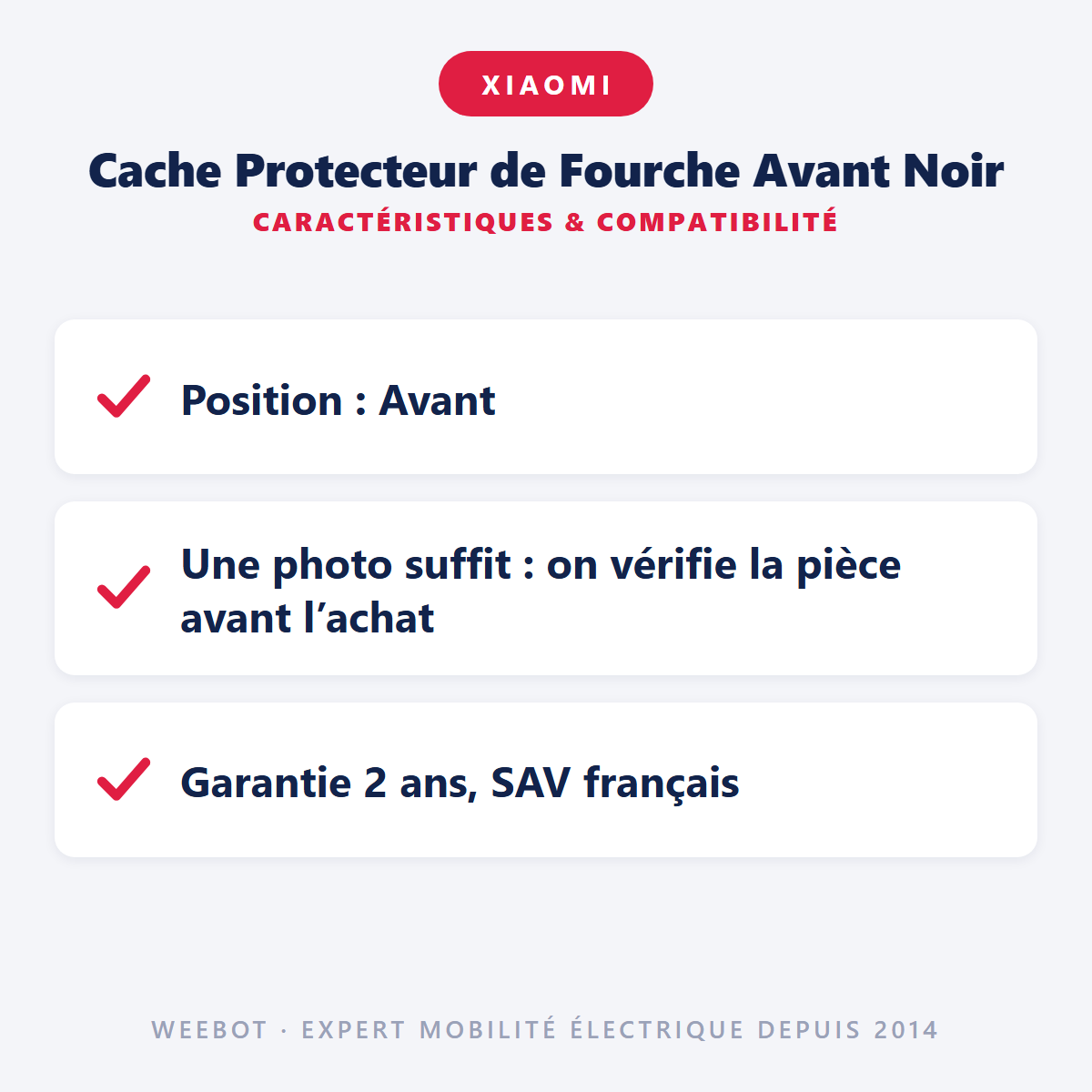 Cache Protecteur de Fourche Avant Noir : caractéristiques et compatibilité