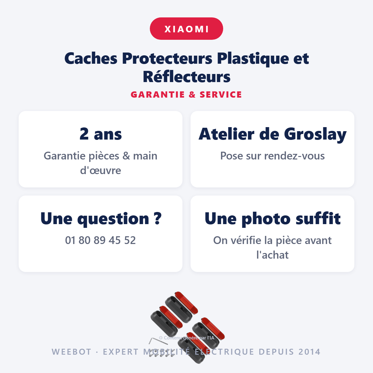 Caches Protecteurs Plastique et Réflecteurs : garantie 2 ans et service après-vente