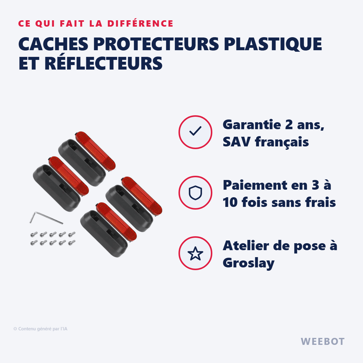 Caches Protecteurs Plastique et Réflecteurs : les points forts