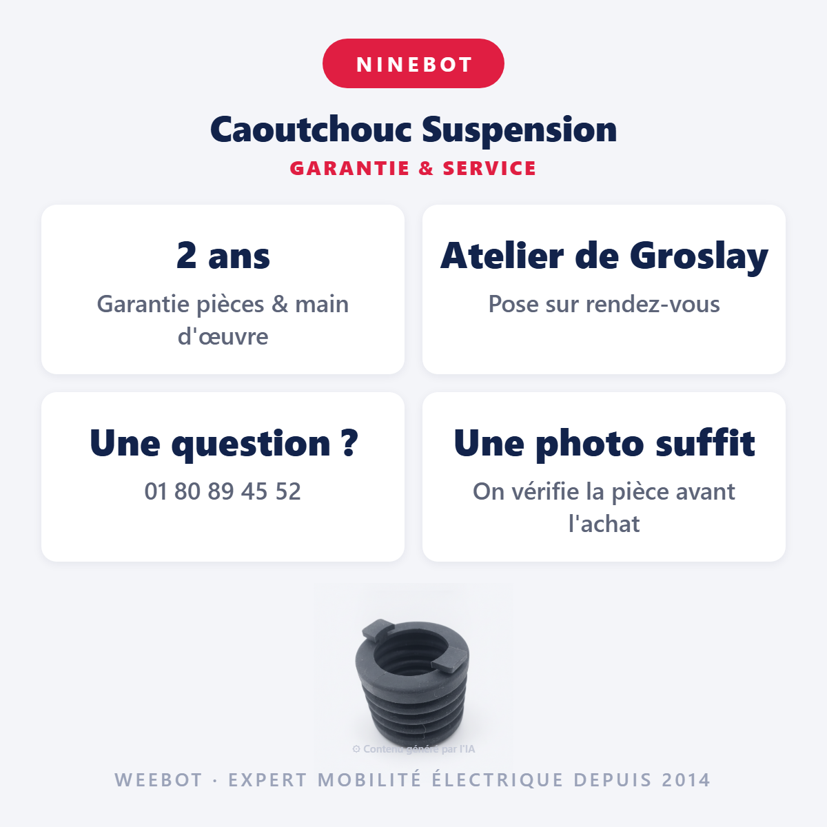 Caoutchouc Suspension : garantie 2 ans et service après-vente