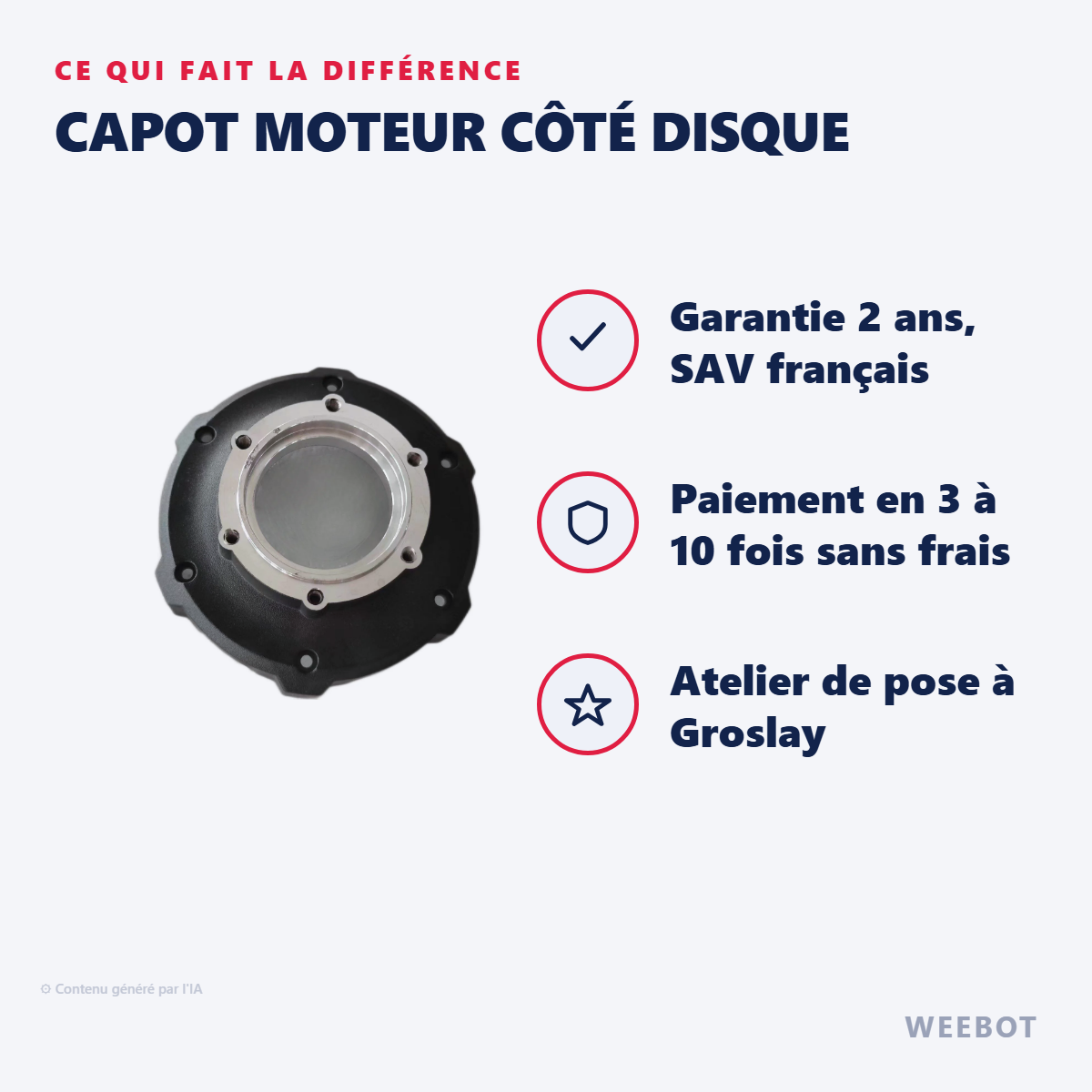 Capot Moteur Côté Disque : les points forts