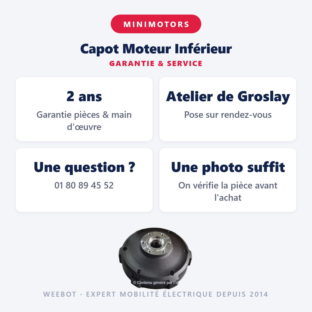 Capot Moteur Inférieur : garantie 2 ans et service après-vente