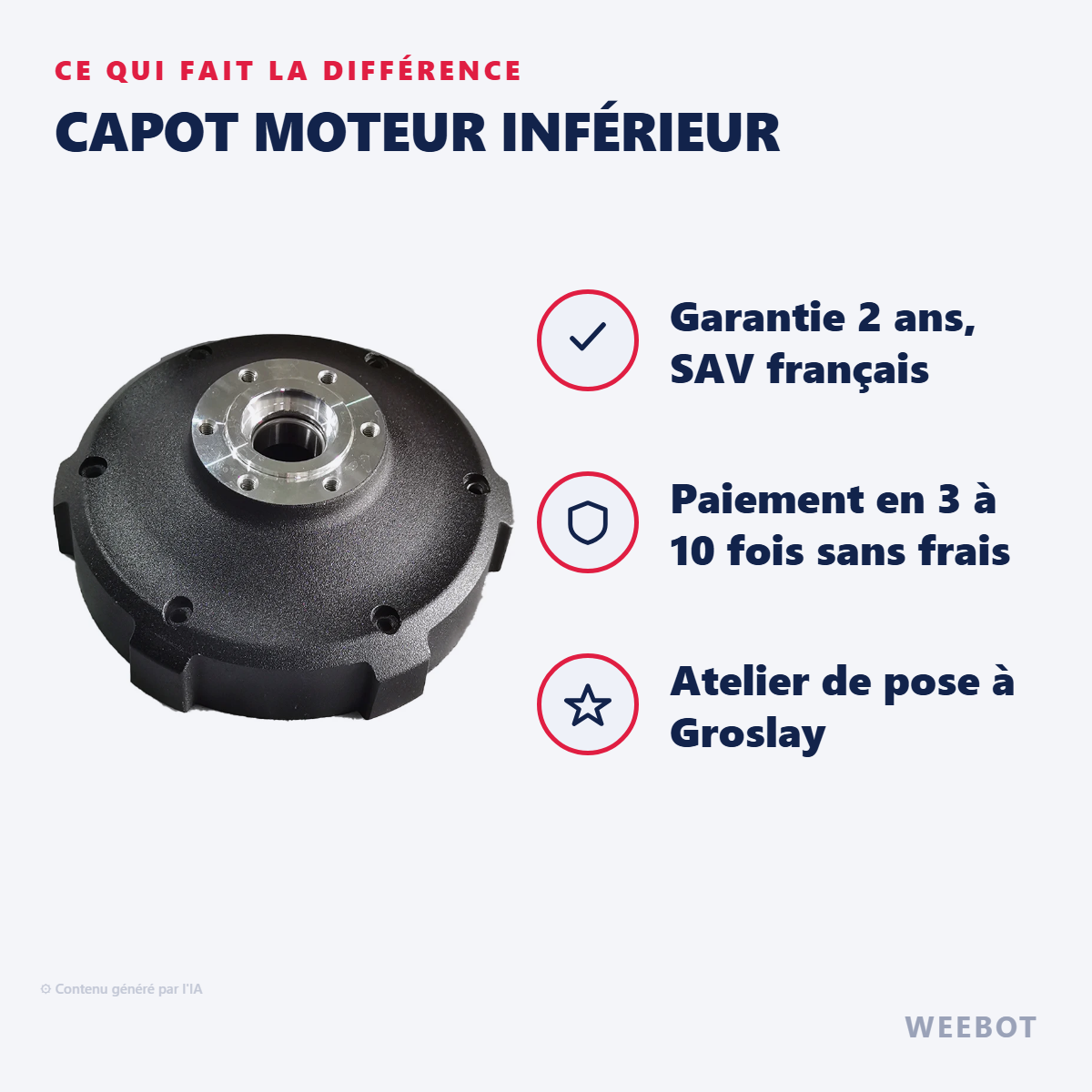 Capot Moteur Inférieur : les points forts