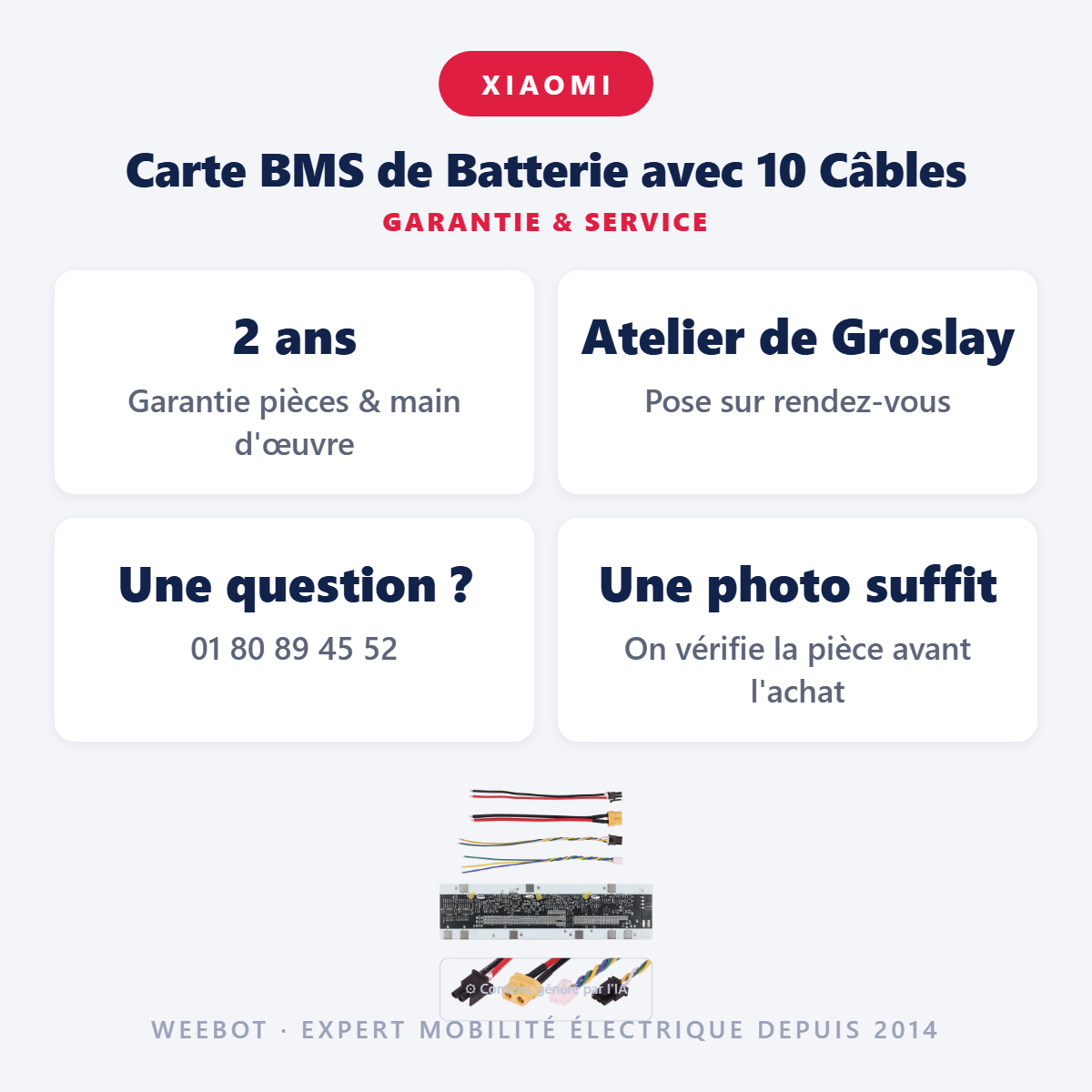 Carte BMS de Batterie avec 10 Câbles : garantie 2 ans et service après-vente