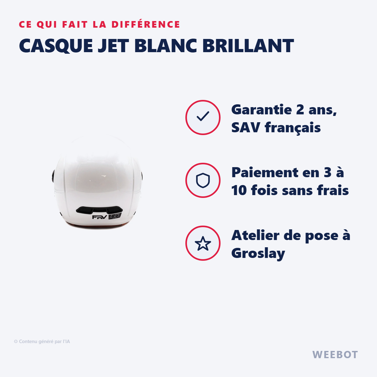 Casque Jet Blanc Brillant : les points forts