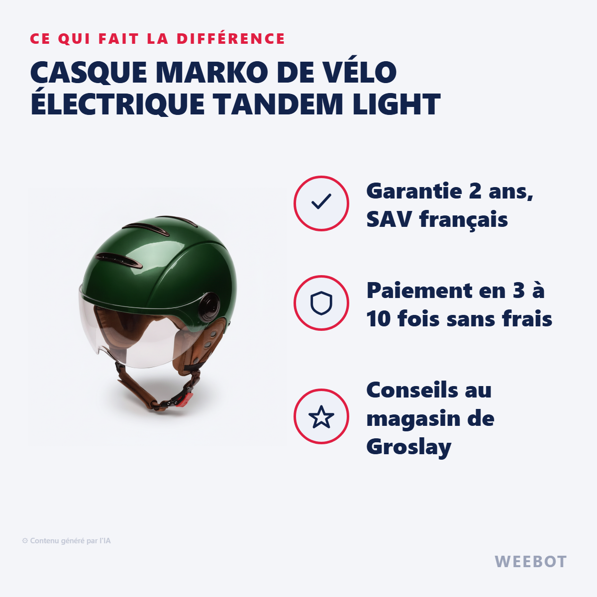 Casque Marko de Vélo Électrique Tandem Light : les points forts