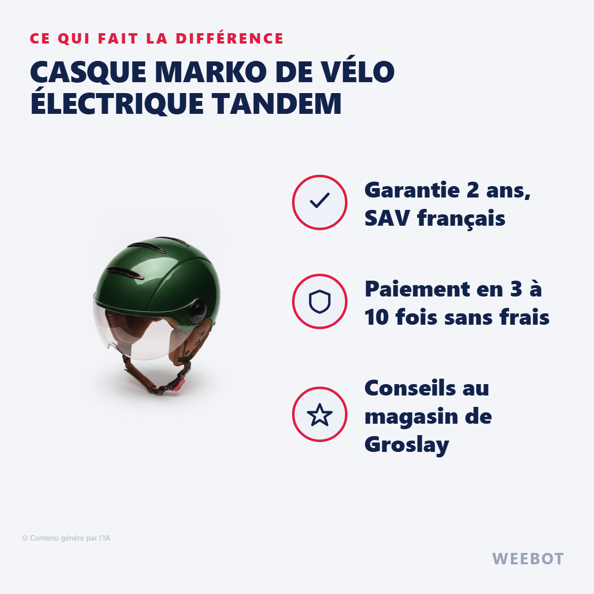 Casque Marko de Vélo Électrique Tandem : les points forts