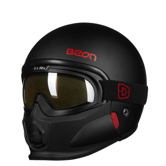 Casque Moto Modulable Intégral avec Lunettes BEON - Weebot