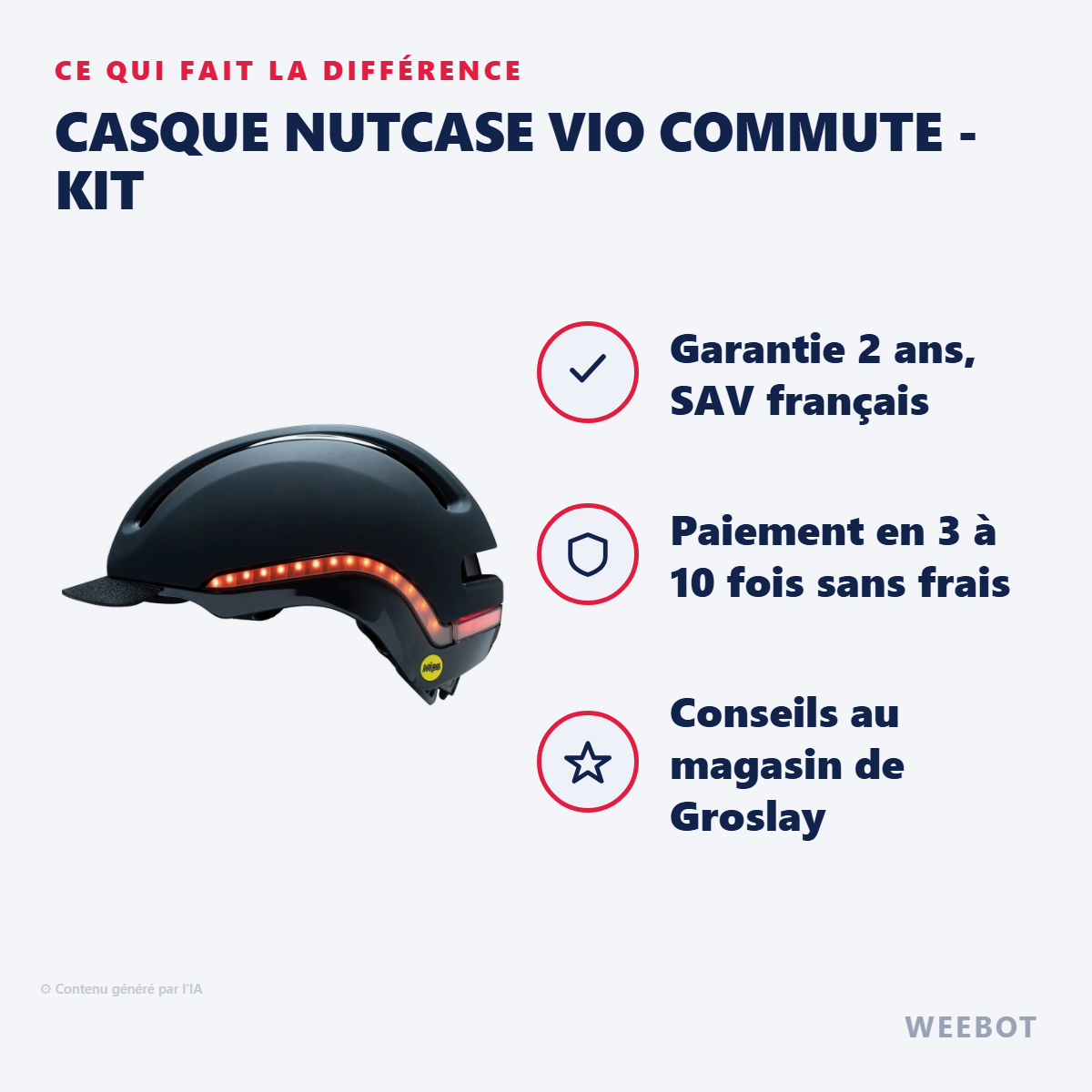 Casque Nutcase Vio Commute - Kit : les points forts