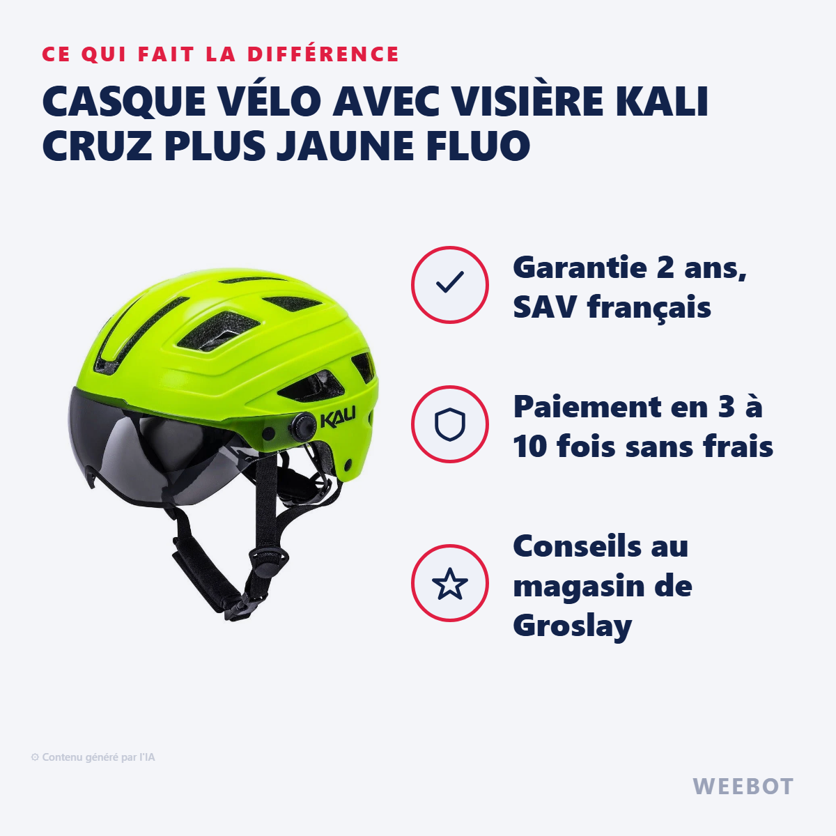 Casque Vélo avec Visière Kali CRUZ PLUS Jaune Fluo : les points forts