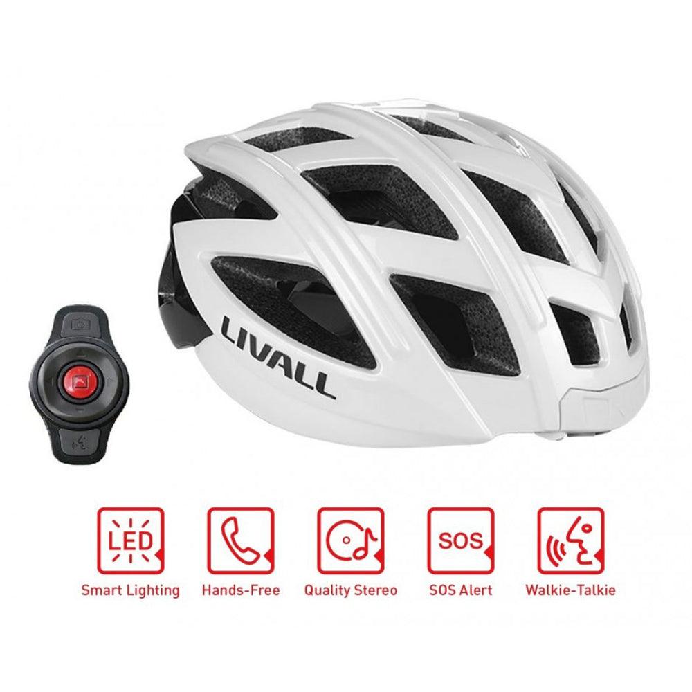 Casque de vélo connecté Livall Bling BH60SE - Blanc - Weebot