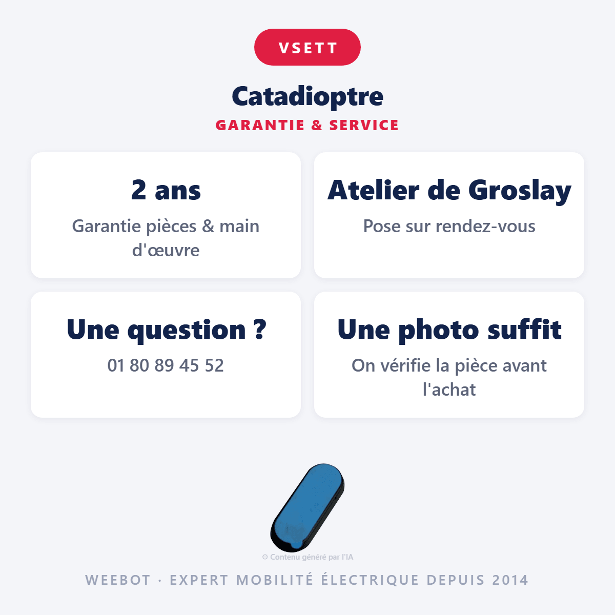 Catadioptre Pour Trottinette Électrique Vsett 10+ - Weebot