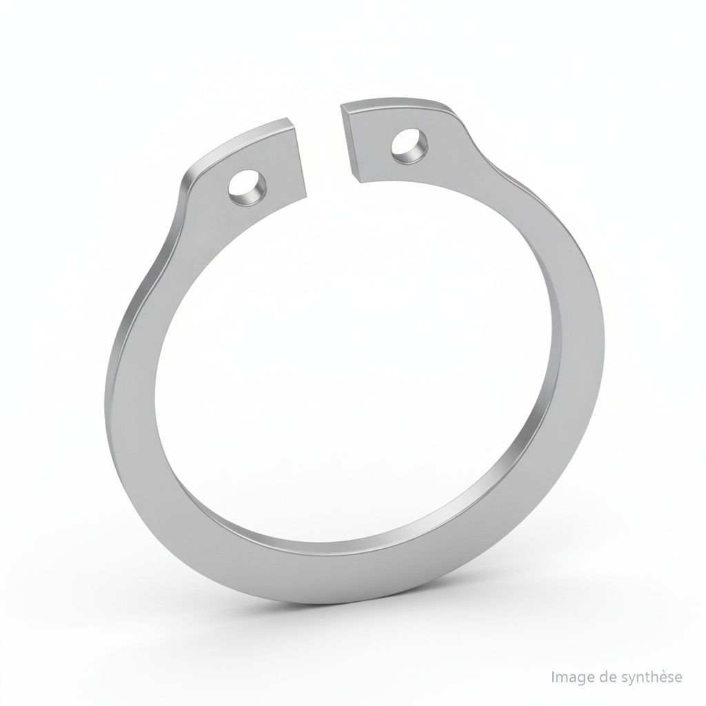 Circlip extérieur blanc pour Dualtron Popular vu de profil