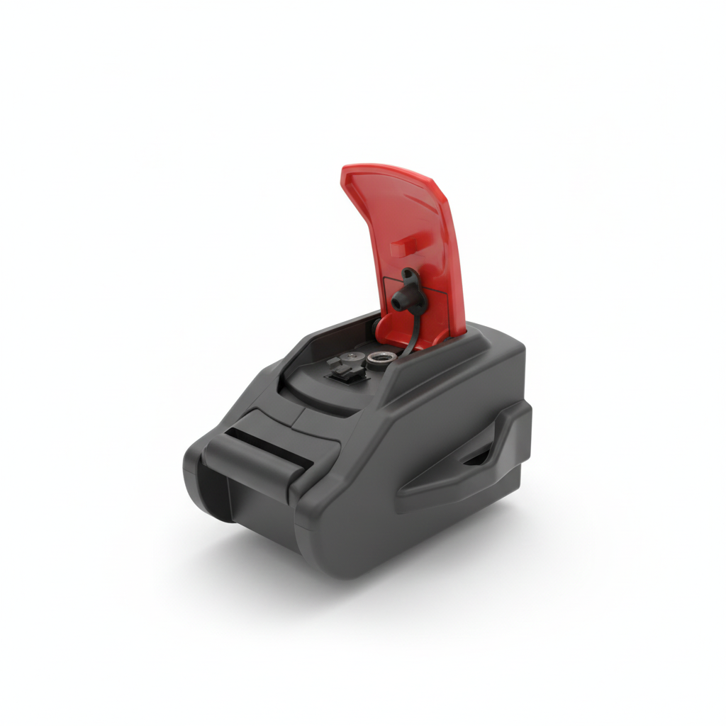 Clip de Cache Port de Charge Noir, vue 1