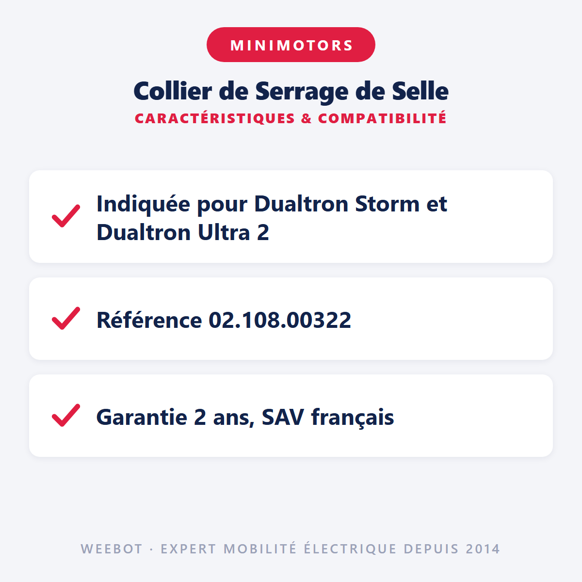 Collier de Serrage de Selle : caractéristiques et compatibilité