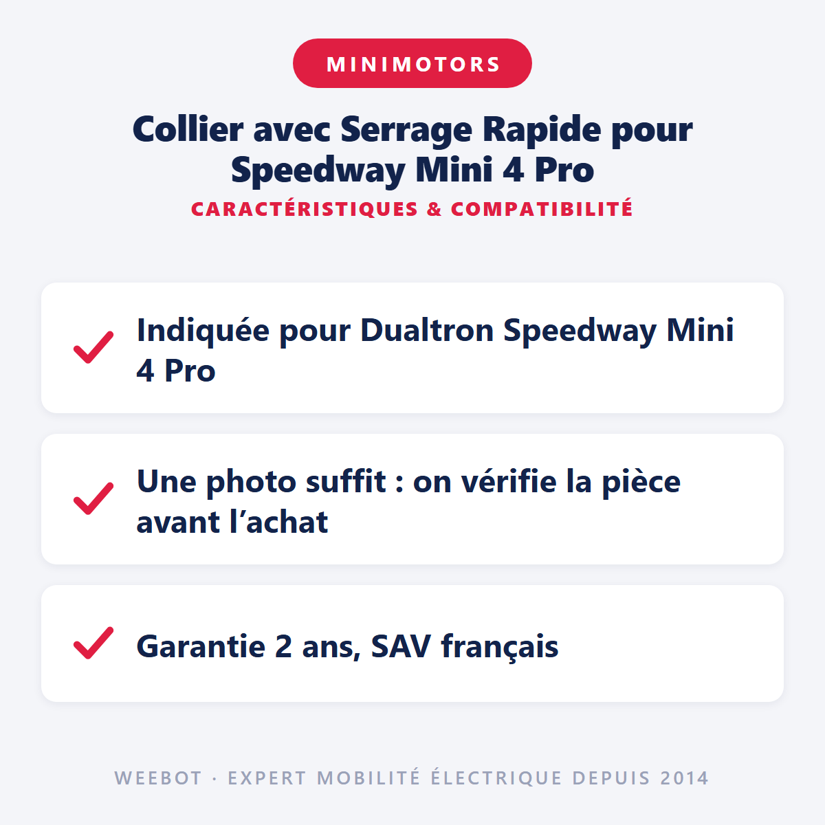 Collier avec Serrage Rapide pour Speedway Mini 4 Pro : caractéristiques et compatibilité