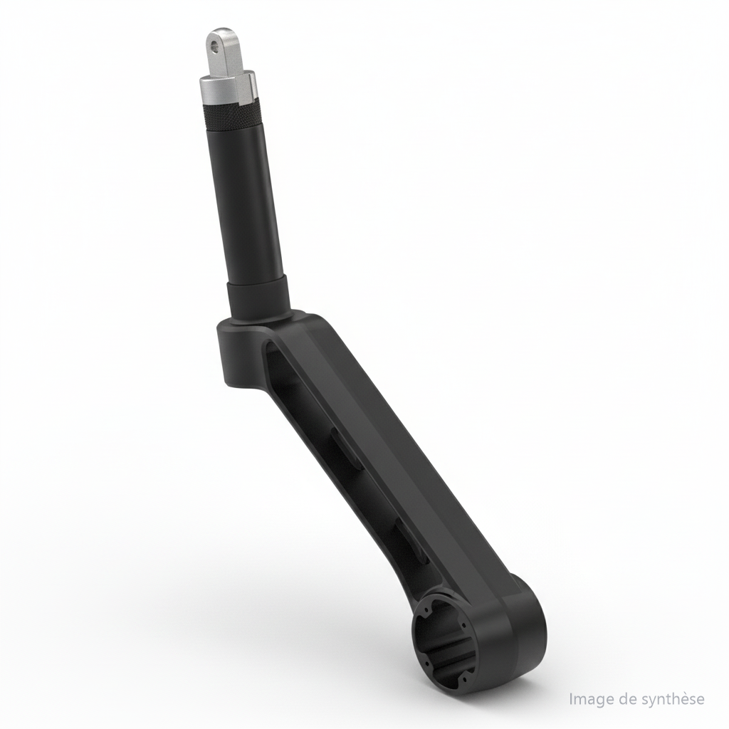 Schéma technique de la colonne de direction pour trottinette électrique Dualtron City