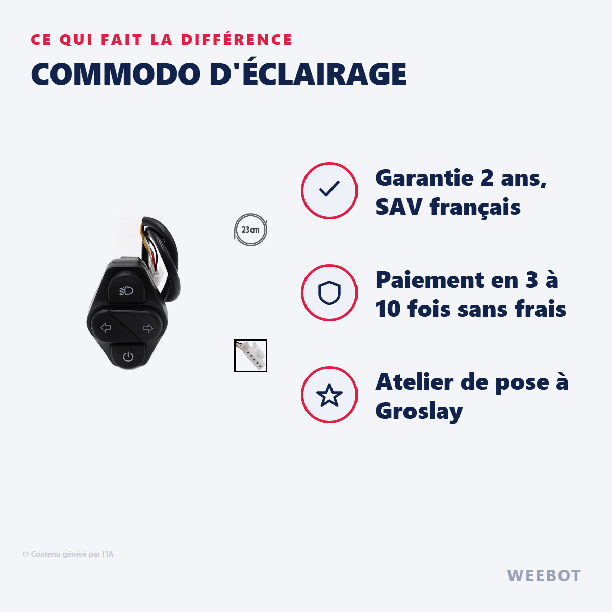 Commodo d'Éclairage : les points forts