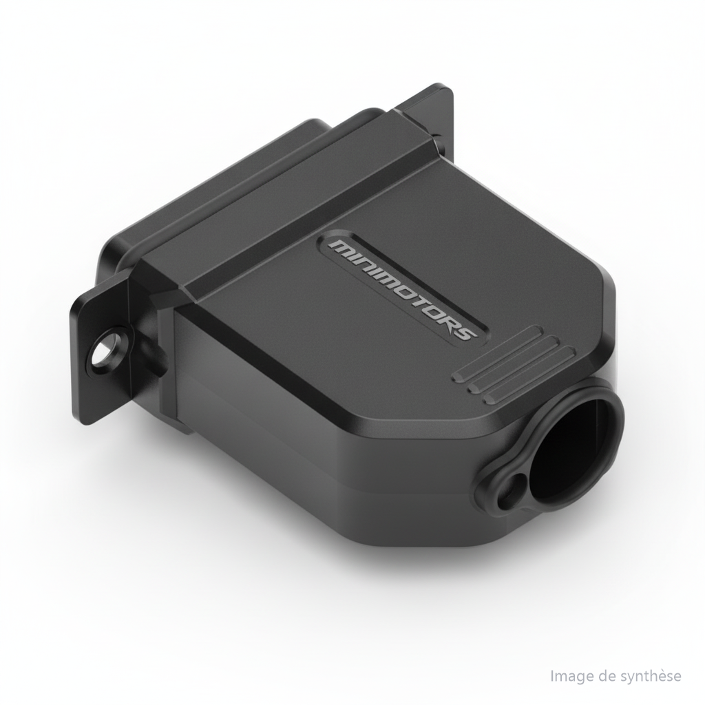 Schéma en vue perspective d'un connecteur moteur Minimotors pour trottinette Dualtron Storm