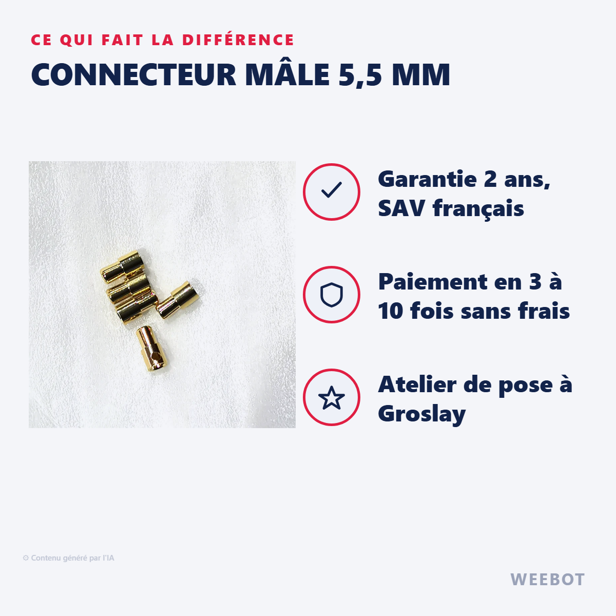Connecteur Mâle 5,5 mm : les points forts