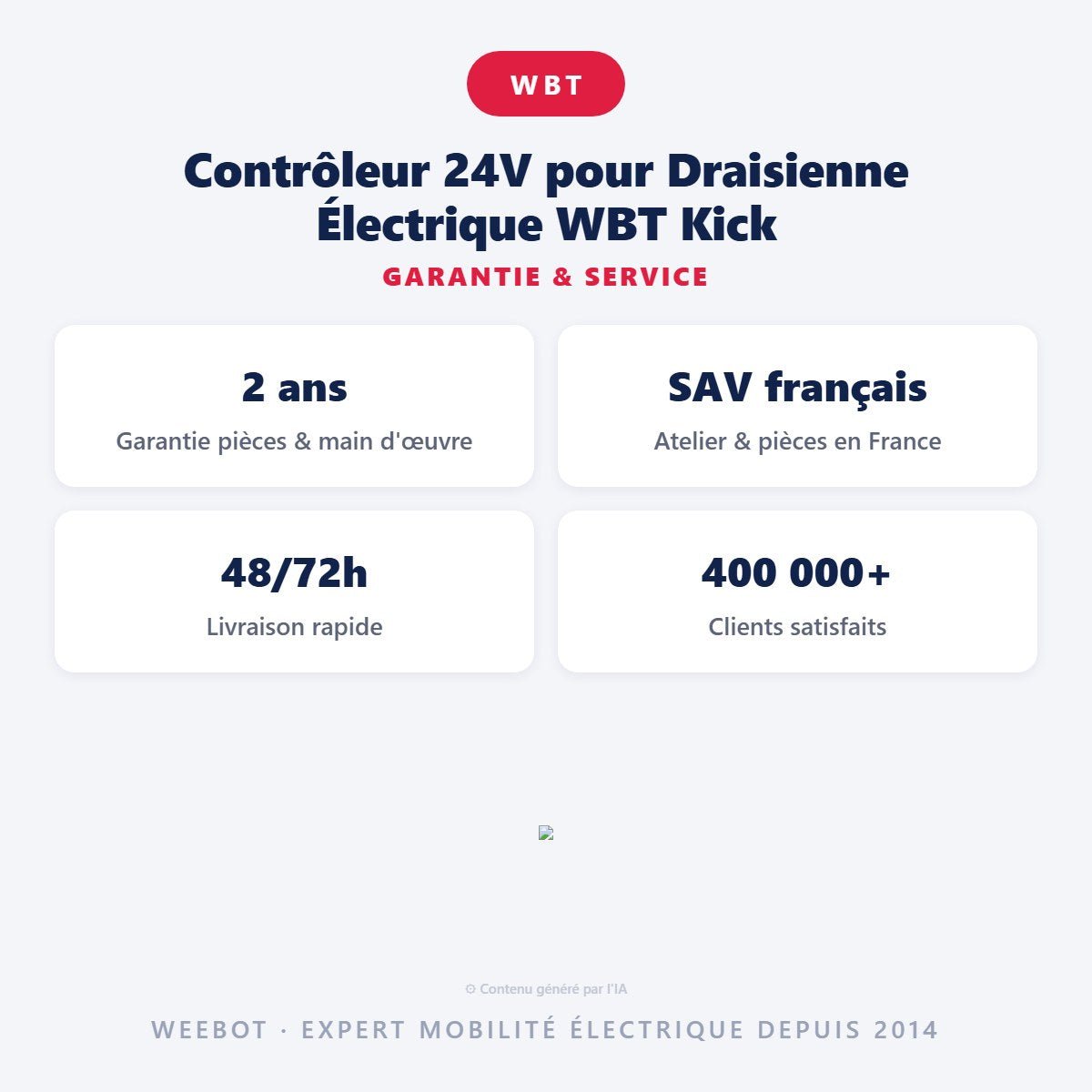 Contrôleur 24V pour Draisienne Électrique WBT Kick - Weebot