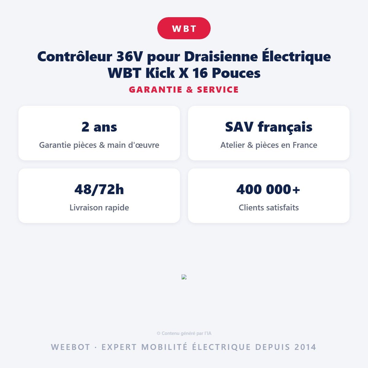 Contrôleur 36V pour Draisienne Électrique WBT Kick X 16 Pouces - Weebot