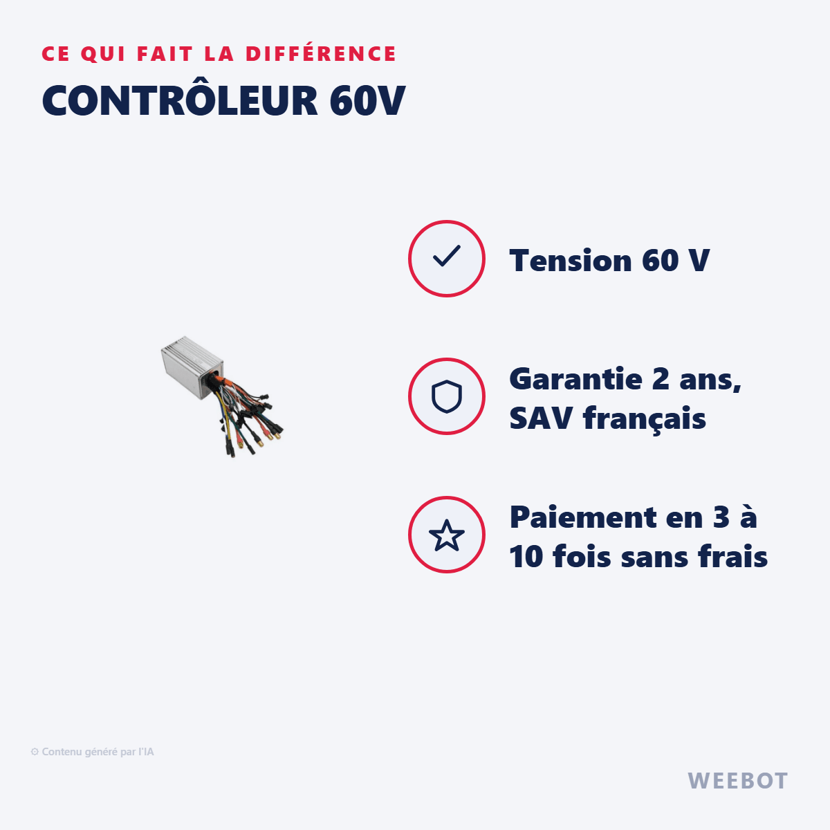 Contrôleur 60V pour Trottinette Électrique Dualtron Victor Luxury + - Minimotors - Weebot