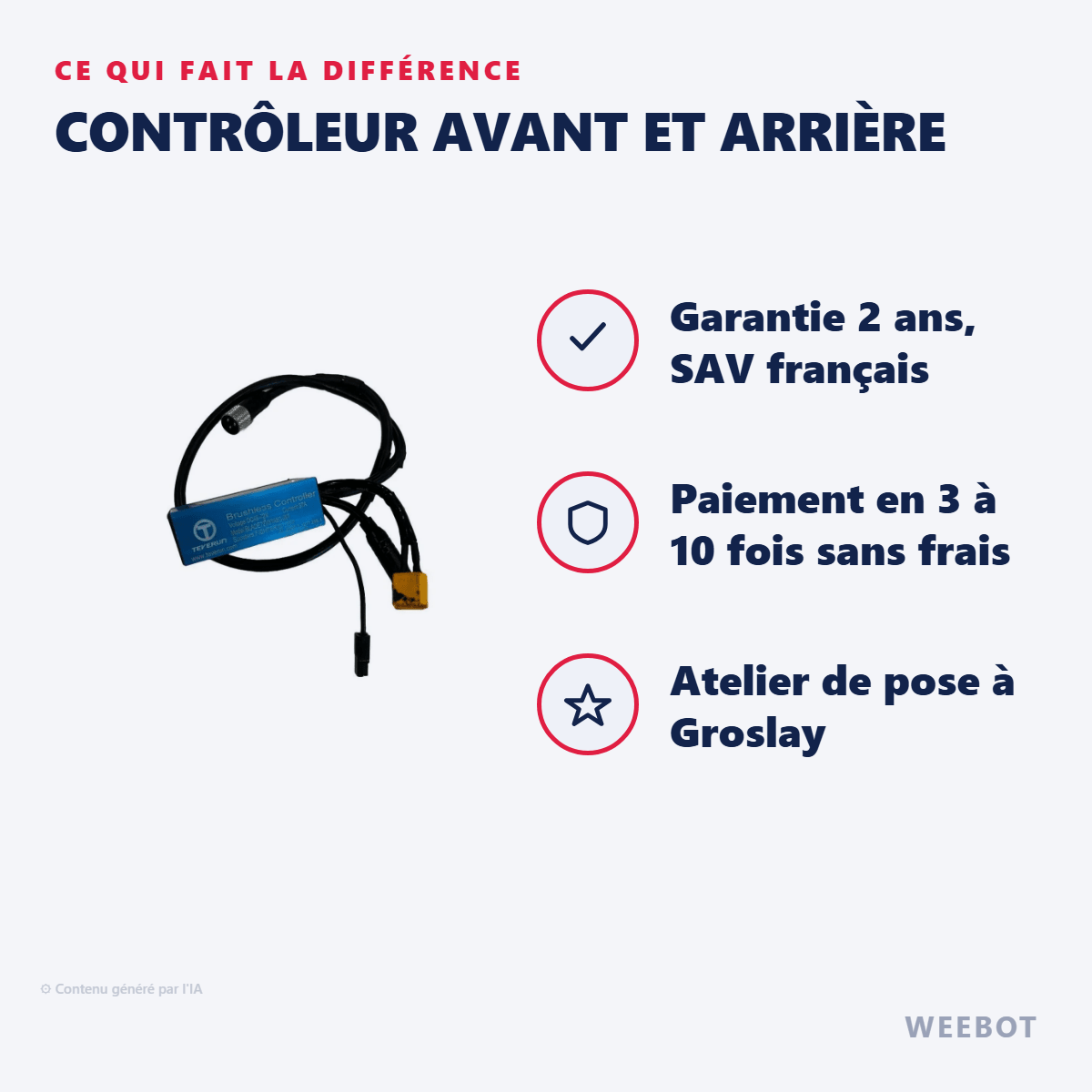 Contrôleur Avant et Arrière pour Trottinette Electrique Teverun Suprême Plus Modèle 2024 - Weebot