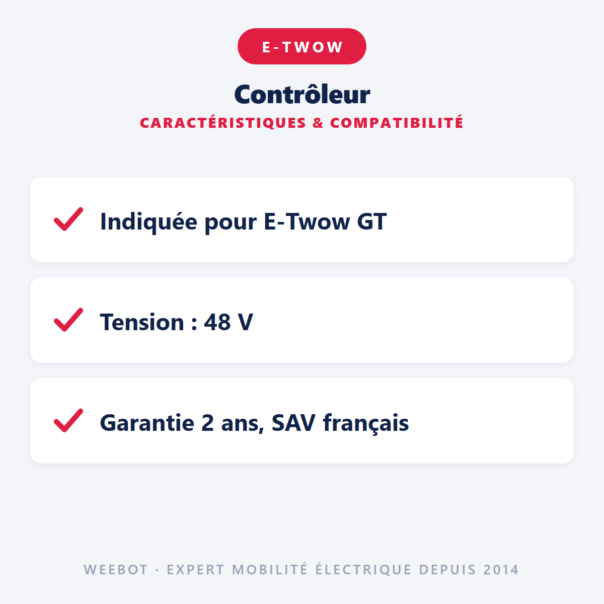 Contrôleur (Avec Dissipateur Thermique et Bluetooth) pour Trottinette Electrique E-Twow GT SPORT 48V - Weebot