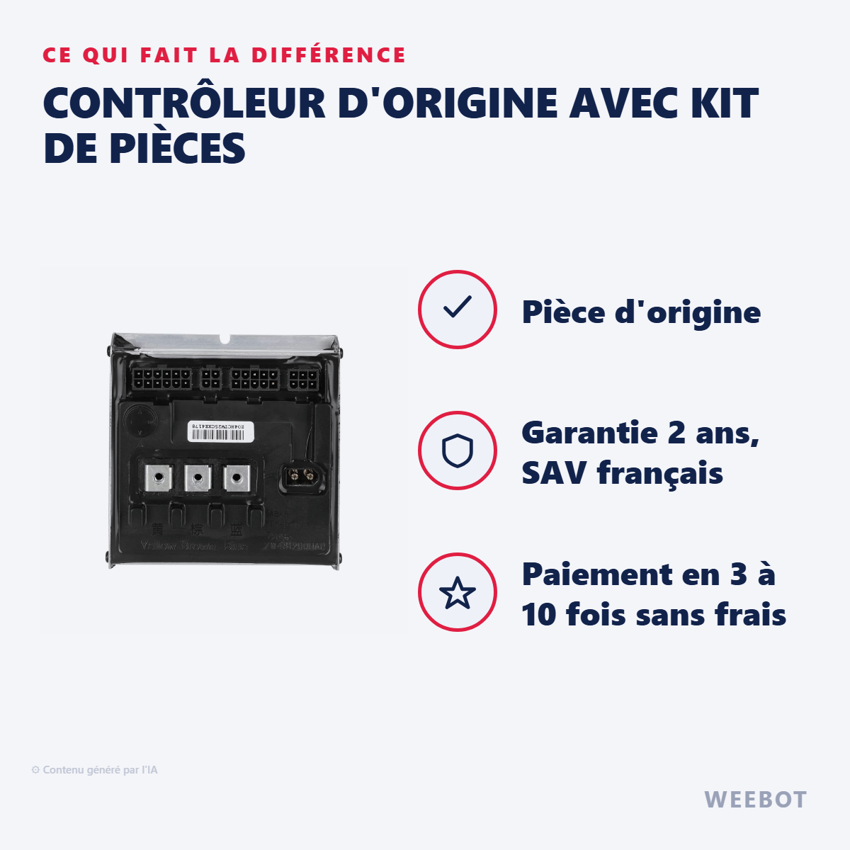 Contrôleur d'Origine avec Kit de Pièces : les points forts