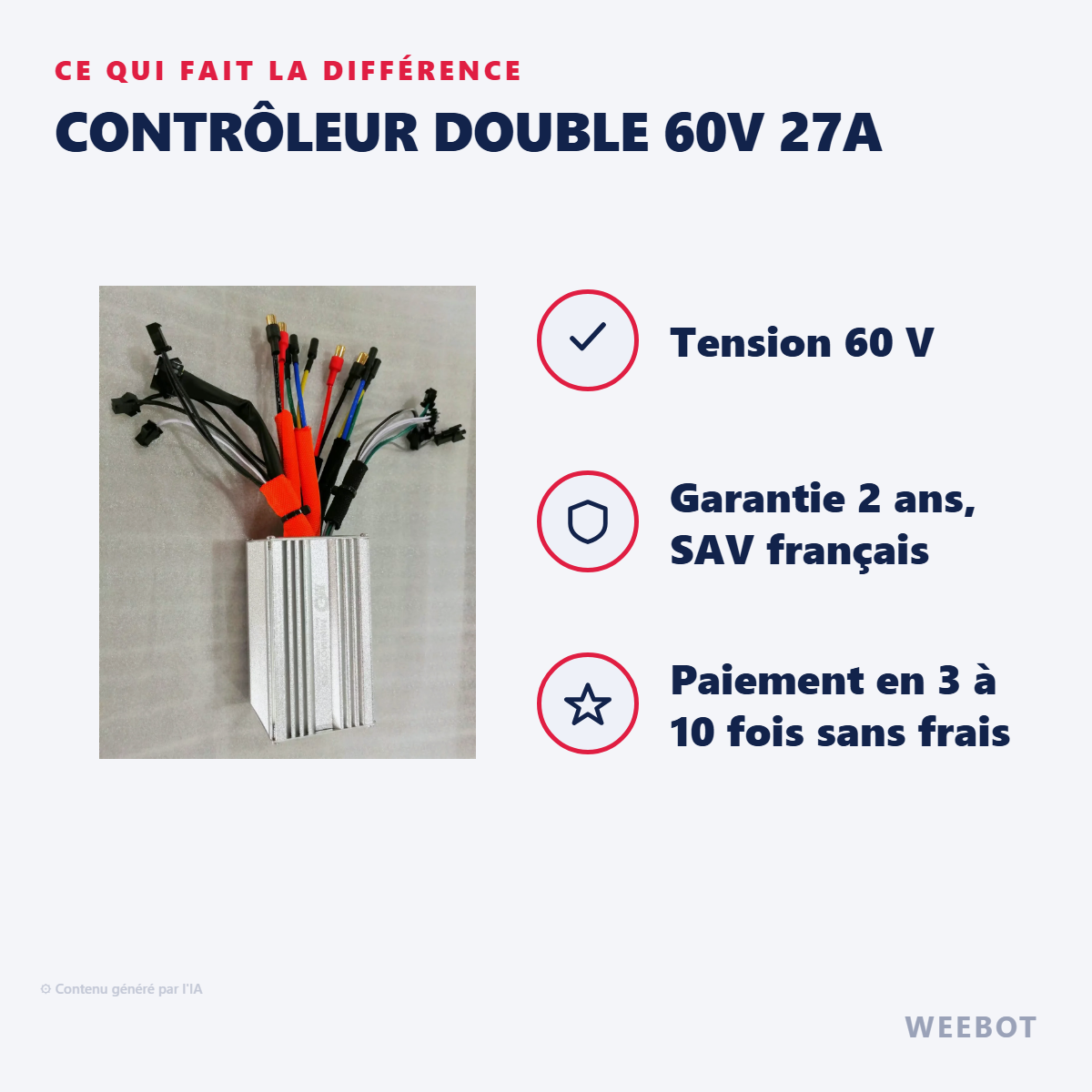 Contrôleur Double 60V 27A : les points forts