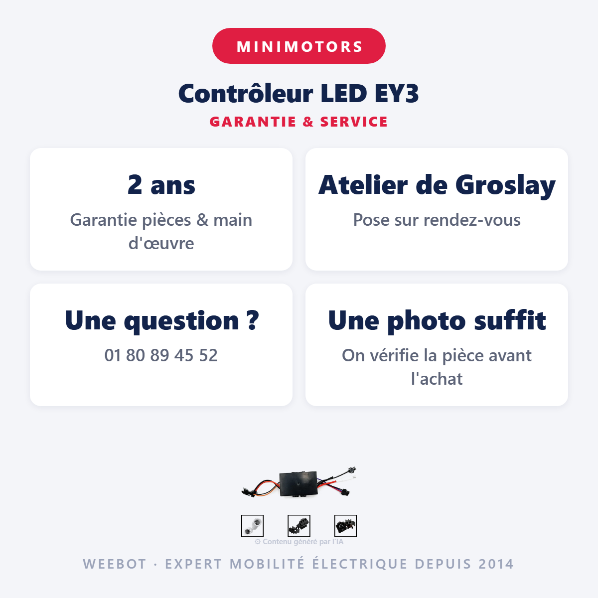 Contrôleur LED EY3 : garantie 2 ans et service après-vente