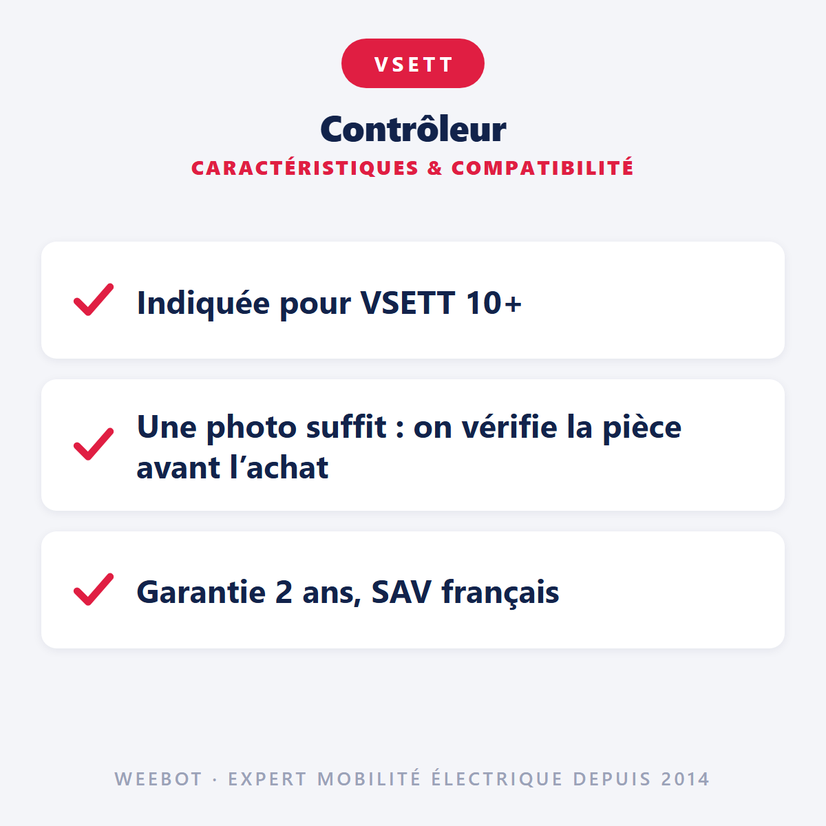 Contrôleur pour Trottinette Électrique Vsett 10+ - Weebot