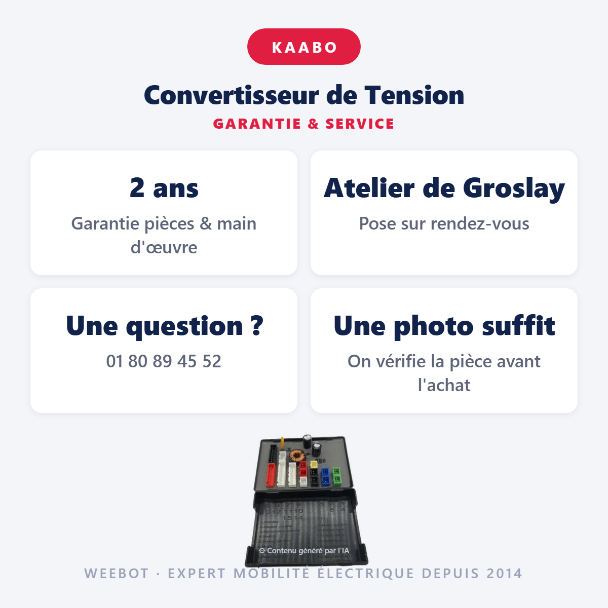 Convertisseur de Tension : garantie 2 ans et service après-vente
