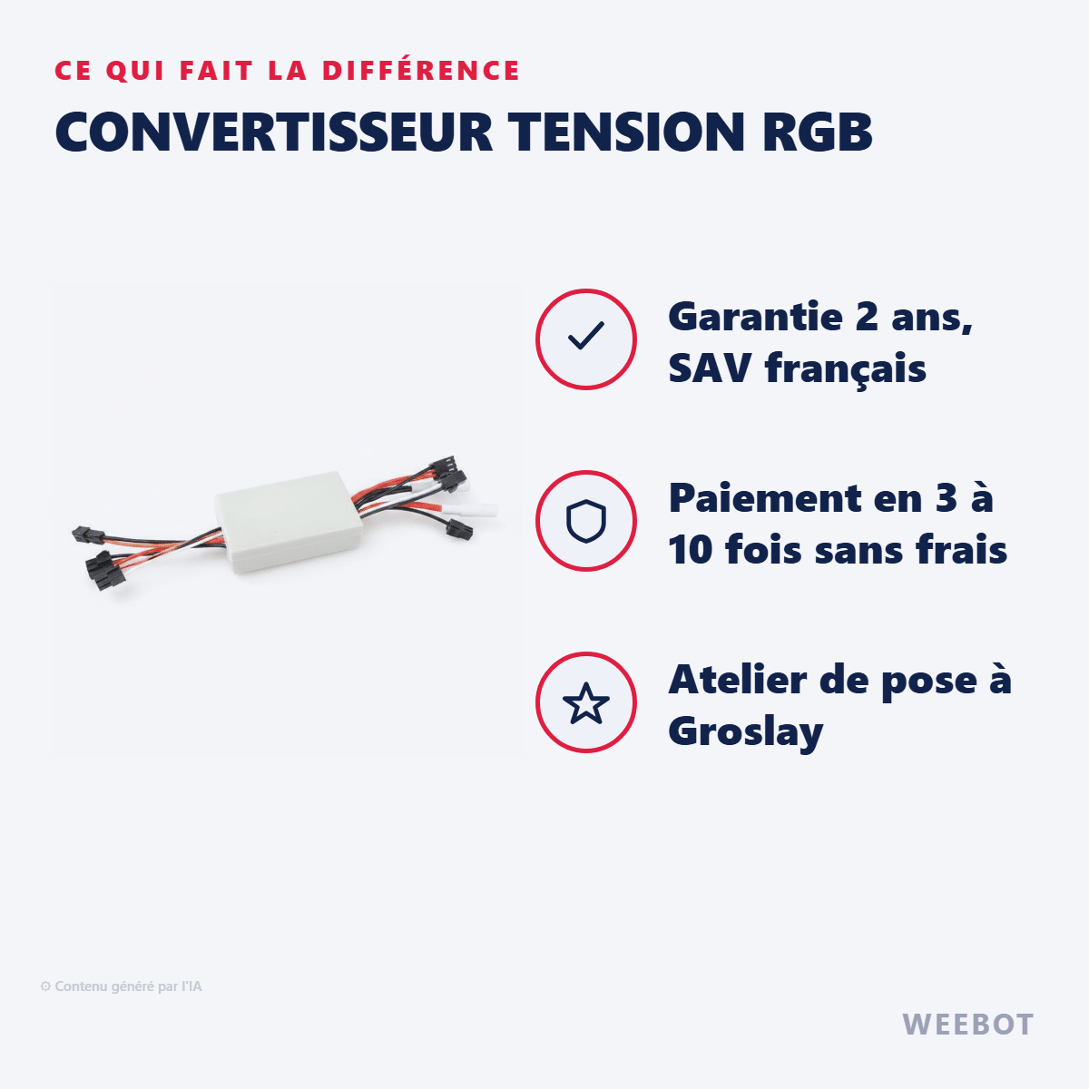 Convertisseur Tension RGB pour Trottinette Electrique Dualtron Victor Luxury et Spider Max - Weebot